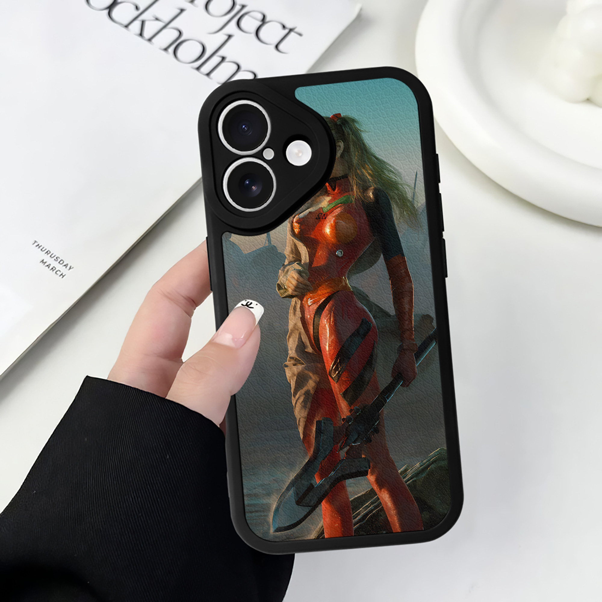 （画像用） EVA 新世紀エヴァンゲリオン 【iPhone 16シリーズ対応】シリコンスマホケース（レザー調） 材質：シリコン